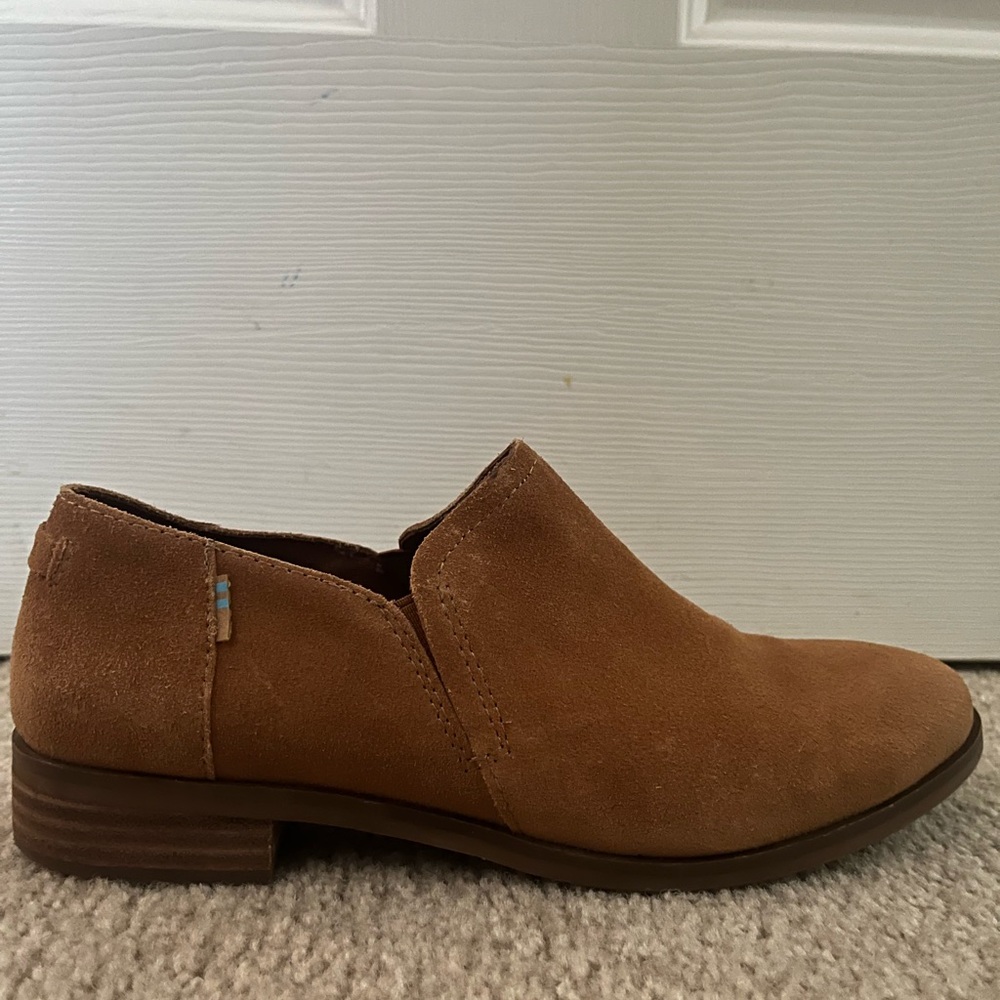 Tan TOMS Suede Loafers